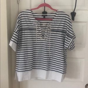 J Crew striped nautical shirt.